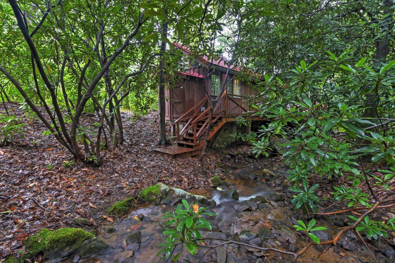 Serene Creekside Cottage Near Asheville Fire Pit Candler Exterior foto